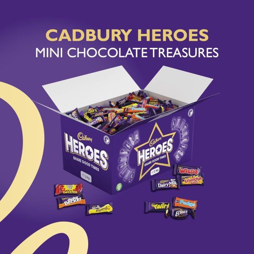 200th Anniversary [Free Shipping] Hero Chocolate Bulk 2kg Sharing Box, Assorted Mini Milk Chocolate Bars, Great Gift, 2kg (1 Pack)